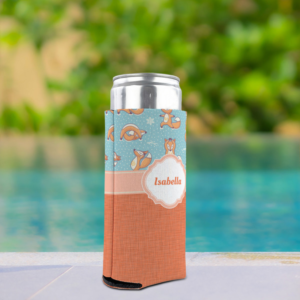 Foxy Yoga Can Cooler - Tall 12oz - In Context