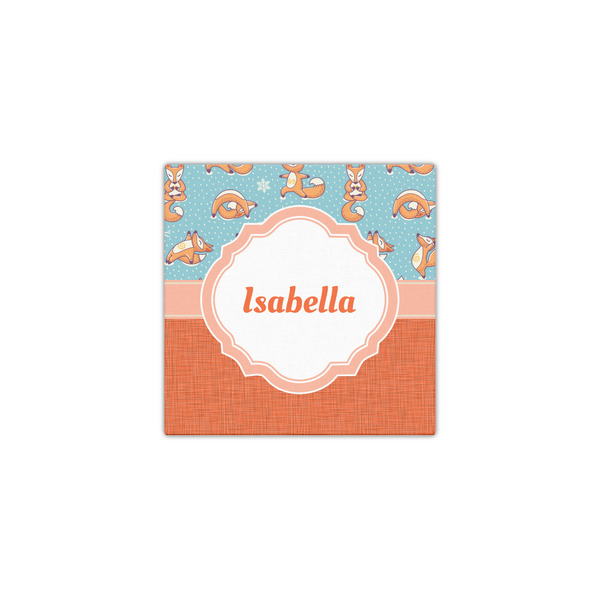 Foxy Yoga 12x12 - Canvas Print - Front View