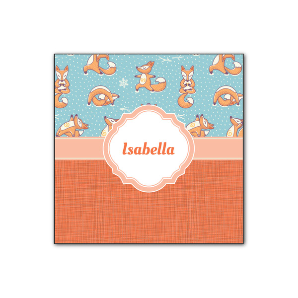Custom Foxy Yoga Wood Print - 12x12 (Personalized)