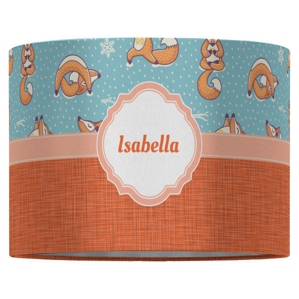 Foxy Yoga 16" Drum Lampshade - FRONT (Fabric)