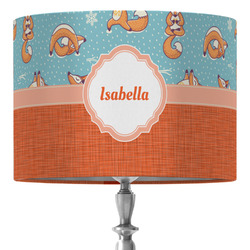 Foxy Yoga 16" Drum Lamp Shade - Fabric (Personalized)