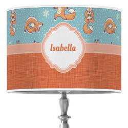 Foxy Yoga 16" Drum Lamp Shade - Poly-film (Personalized)
