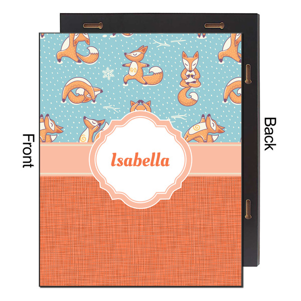 Foxy Yoga 16x20 Wood Print - Front & Back View