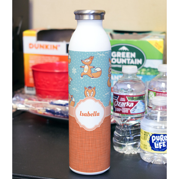 Foxy Yoga 20oz Water Bottles - Full Print - In Context