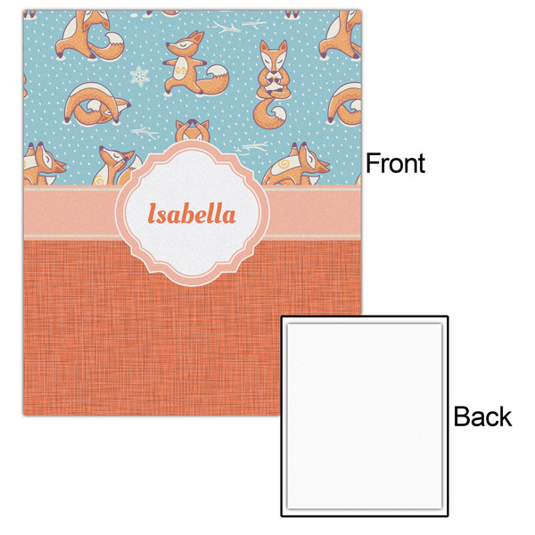 Foxy Yoga 20x24 - Matte Poster - Front & Back