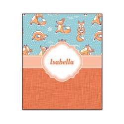 Foxy Yoga Wood Print - 20x24 (Personalized)