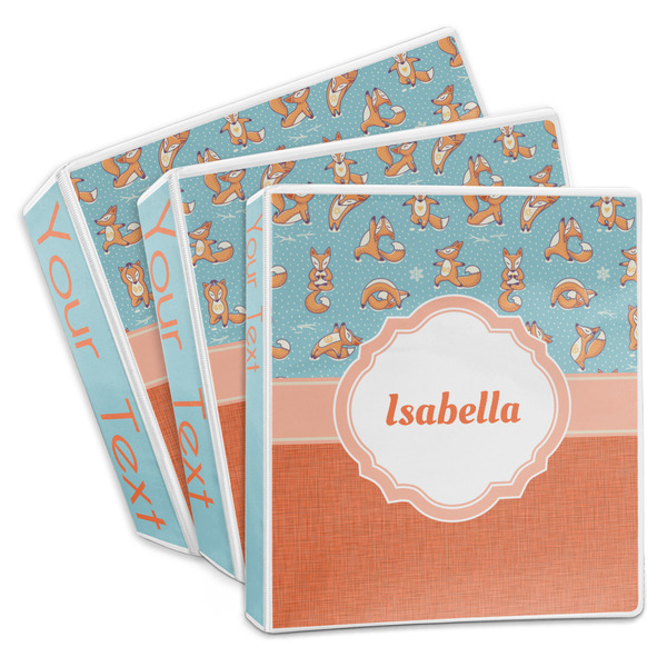 Custom Foxy Yoga 3-Ring Binder (Personalized)