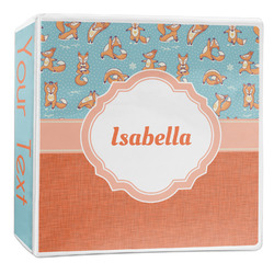 Foxy Yoga 3-Ring Binder - 2 inch (Personalized)