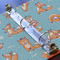 Foxy Yoga 3 Ring Binders - Full Wrap - 1" - DETAIL