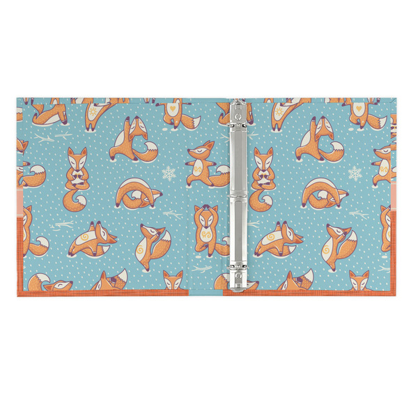Foxy Yoga 3 Ring Binders - Full Wrap - 1" - OPEN INSIDE