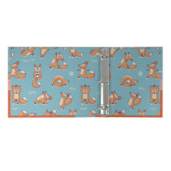 Foxy Yoga 3 Ring Binders - Full Wrap - 2" - OPEN INSIDE