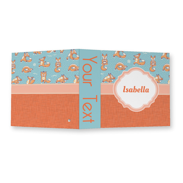 Foxy Yoga 3 Ring Binders - Full Wrap - 2" - OPEN OUTSIDE
