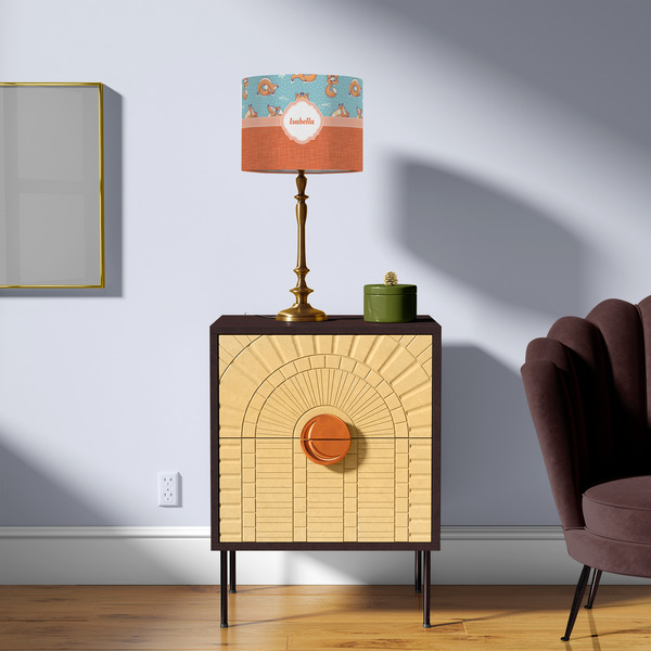 Foxy Yoga 8" Drum Lampshade - LIFESTYLE