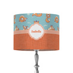 Foxy Yoga 8" Drum Lamp Shade - Fabric (Personalized)