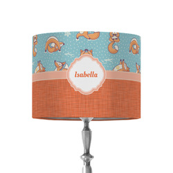 Foxy Yoga 8" Drum Lamp Shade - Fabric (Personalized)