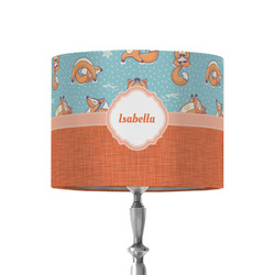 Foxy Yoga 8" Drum Lamp Shade - Fabric (Personalized)