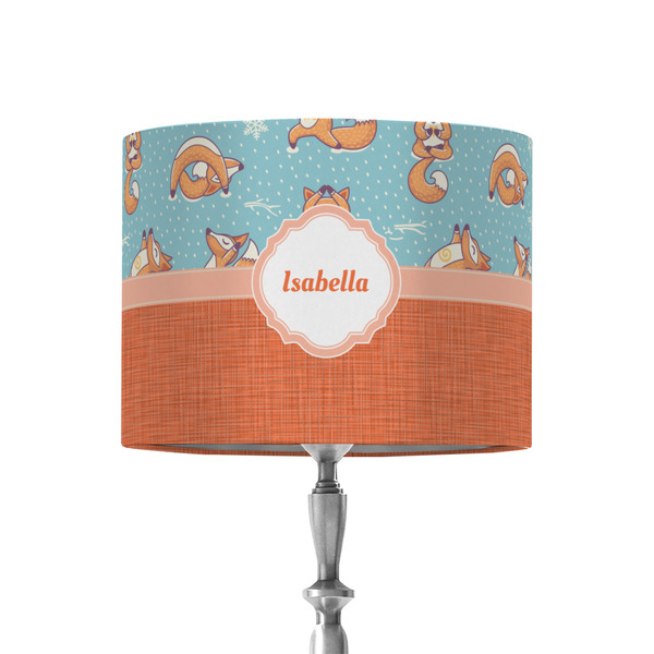 Custom Foxy Yoga 8" Drum Lamp Shade - Fabric (Personalized)
