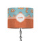 Foxy Yoga 8" Drum Lampshade - ON STAND (Fabric)