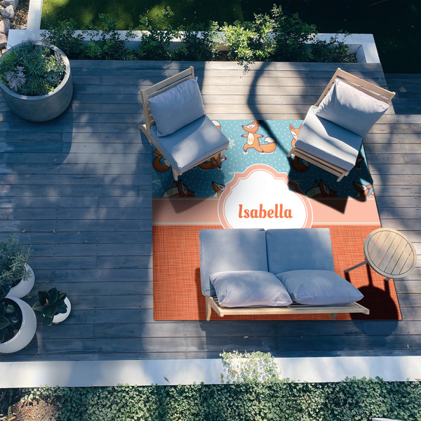 Foxy Yoga 8'x10' Patio Rug - In context