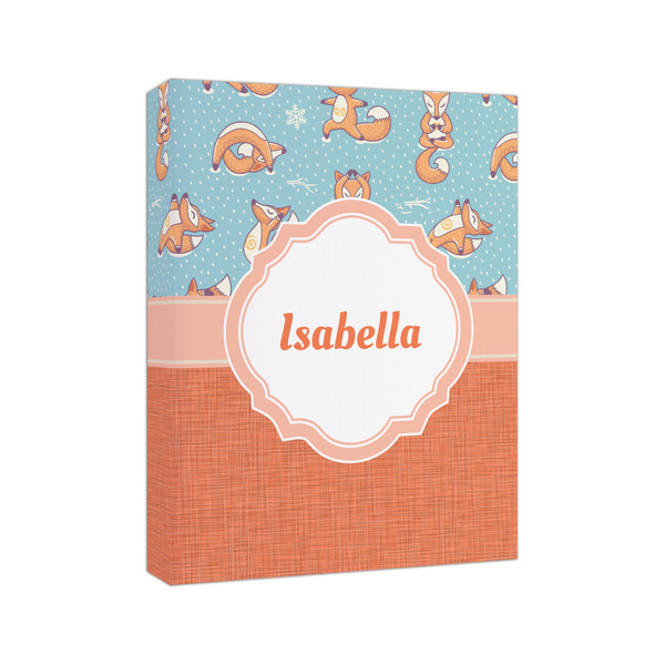 Foxy Yoga 8x10 - Canvas Print - Angled View