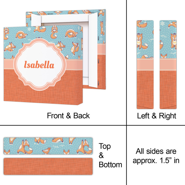 Foxy Yoga 8x8 - Canvas Print - Approval