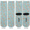 Foxy Yoga Adult Crew Socks - Double Pair - Front and Back - Apvl