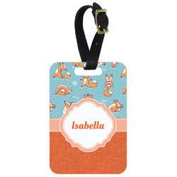 Foxy Yoga Metal Luggage Tag w/ Name or Text