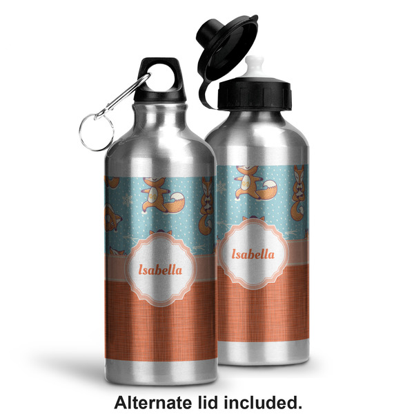 Foxy Yoga Aluminum Water Bottle - Alternate lid options
