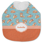 Foxy Yoga Jersey Knit Baby Bib w/ Name or Text
