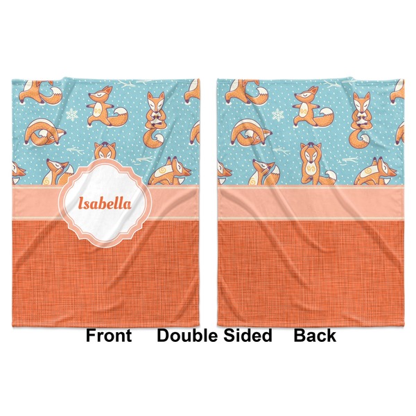 Foxy Yoga Baby Blanket (Double Sided - Printed Front and Back)