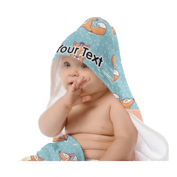 Foxy Yoga Baby Hooded Towel on Child
