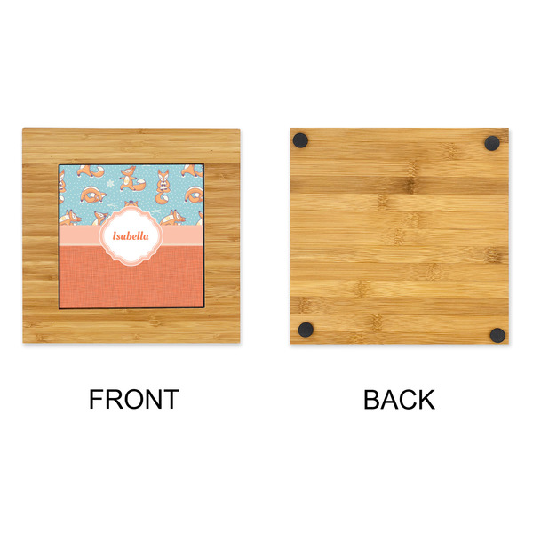 Foxy Yoga Bamboo Trivet with 6" Tile - APPROVAL