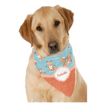 Foxy Yoga Dog Bandana Scarf w/ Name or Text