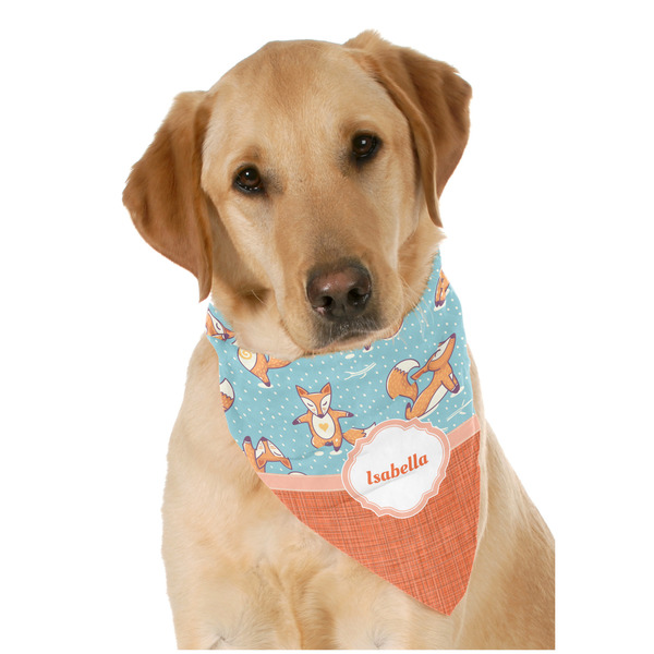 Custom Foxy Yoga Dog Bandana Scarf w/ Name or Text