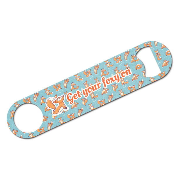 Custom Foxy Yoga Bar Bottle Opener w/ Name or Text