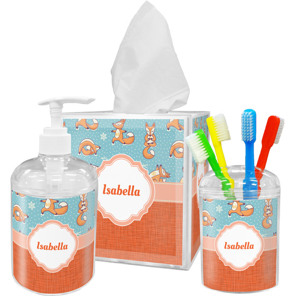 Foxy Yoga Bathroom Accessories Set (Personalized)