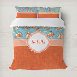 Foxy Yoga Duvet Cover Set - Full / Queen (Personalized)