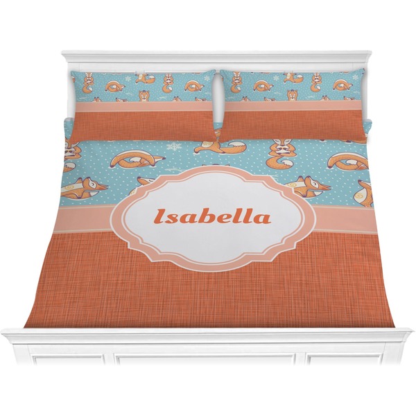 Custom Foxy Yoga Comforter Set - King (Personalized)