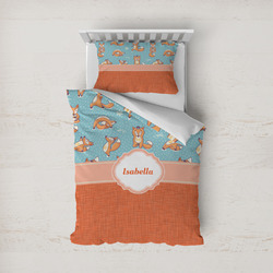 Foxy Yoga Duvet Cover Set - Twin (Personalized)