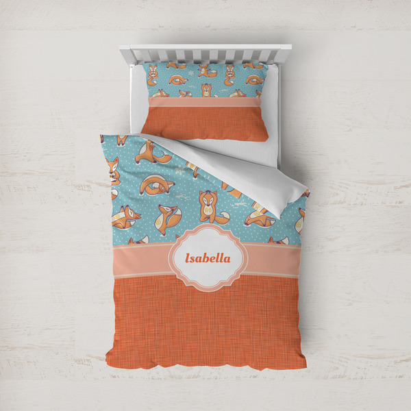 Custom Foxy Yoga Duvet Cover Set - Twin (Personalized)