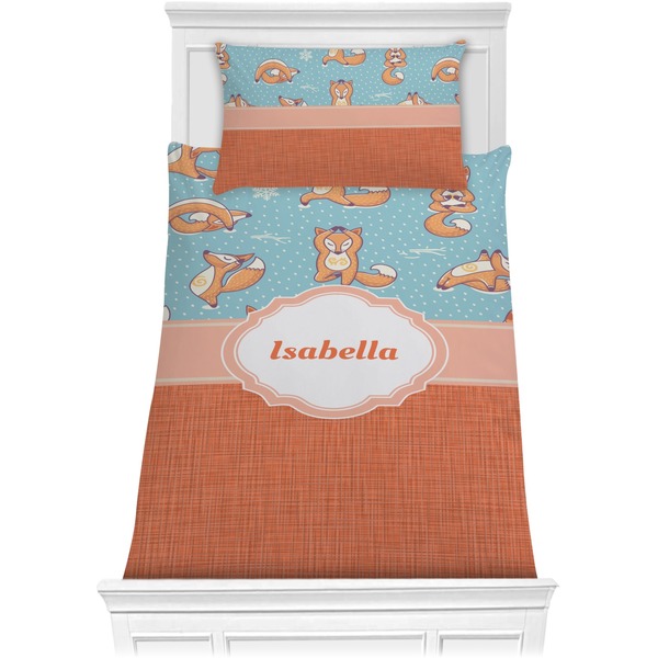 Custom Foxy Yoga Comforter Set - Twin (Personalized)