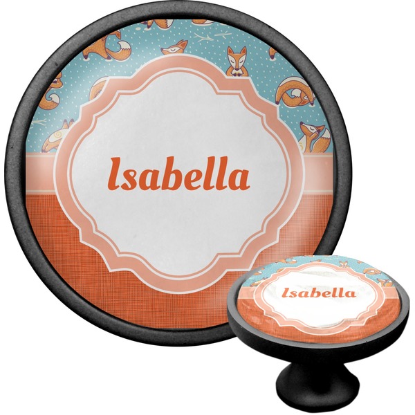 Custom Foxy Yoga Cabinet Knob (Black) (Personalized)