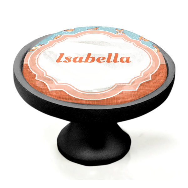 Foxy Yoga Black Custom Cabinet Knob (Side)