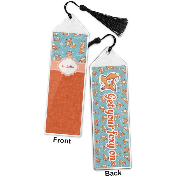 Foxy Yoga Bookmark with tassel - Front and Back