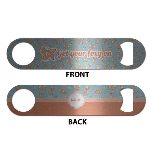 Foxy Yoga Bottle Opener - Front & Back