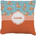 Foxy Yoga Faux-Linen Throw Pillow 16" (Personalized)