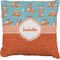 Foxy Yoga Faux-Linen Throw Pillow 16" (Personalized)