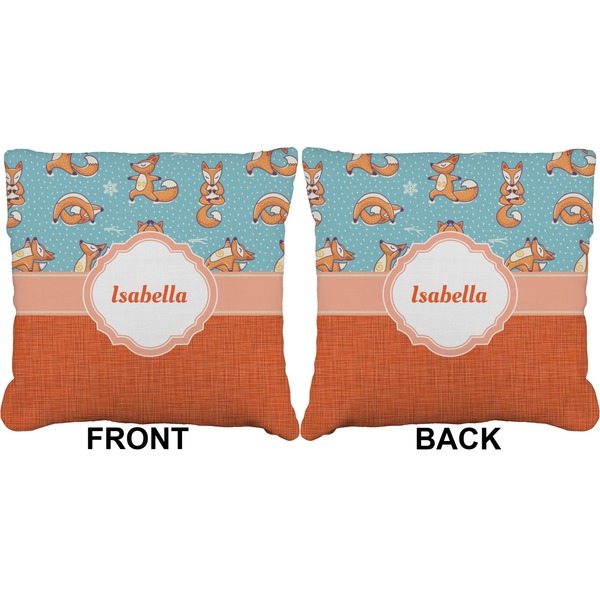 Foxy Yoga Burlap Pillow Approval