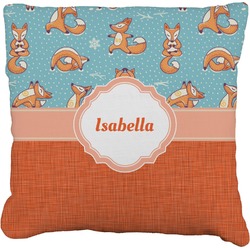 Foxy Yoga Faux-Linen Throw Pillow (Personalized)