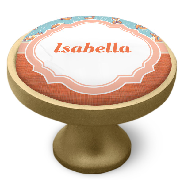 Foxy Yoga Cabinet Knob - Gold - Side